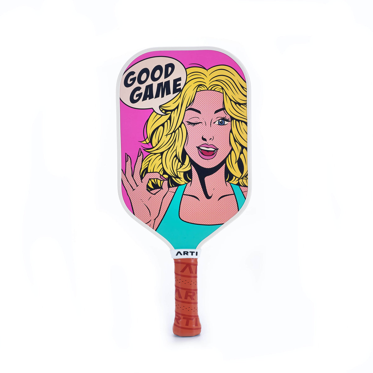 ARTI Carbon Fiber Pickleball Paddle - "GOOD GAME" Pop-Art