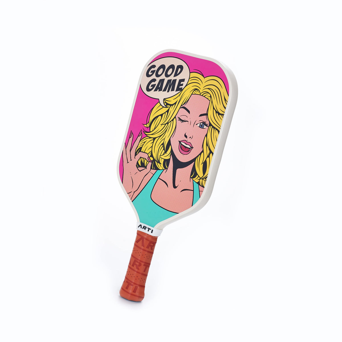 ARTI Carbon Fiber Pickleball Paddle - "GOOD GAME" Pop-Art