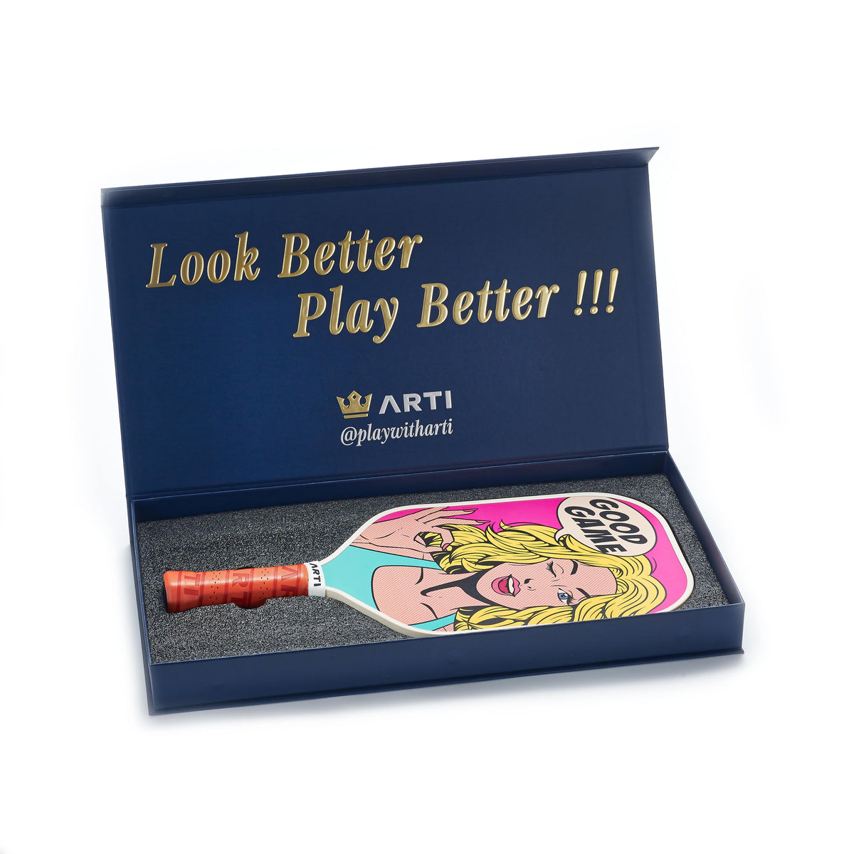 ARTI Carbon Fiber Pickleball Paddle - "GOOD GAME" Pop-Art