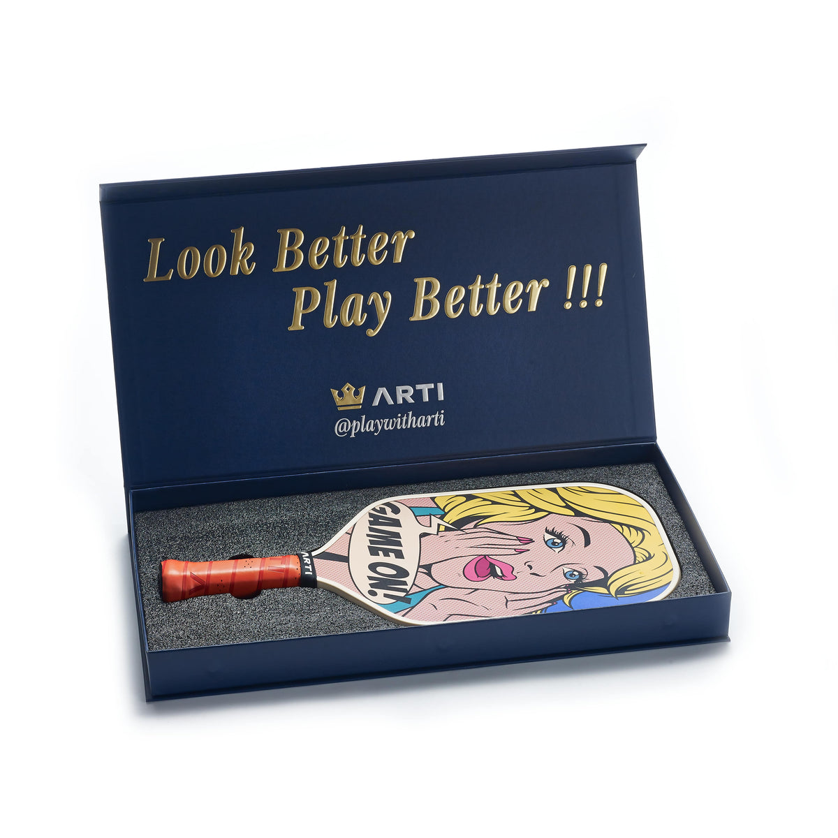 ARTI Carbon Fiber Pickleball Paddle - "GAME ON" Pop-Art