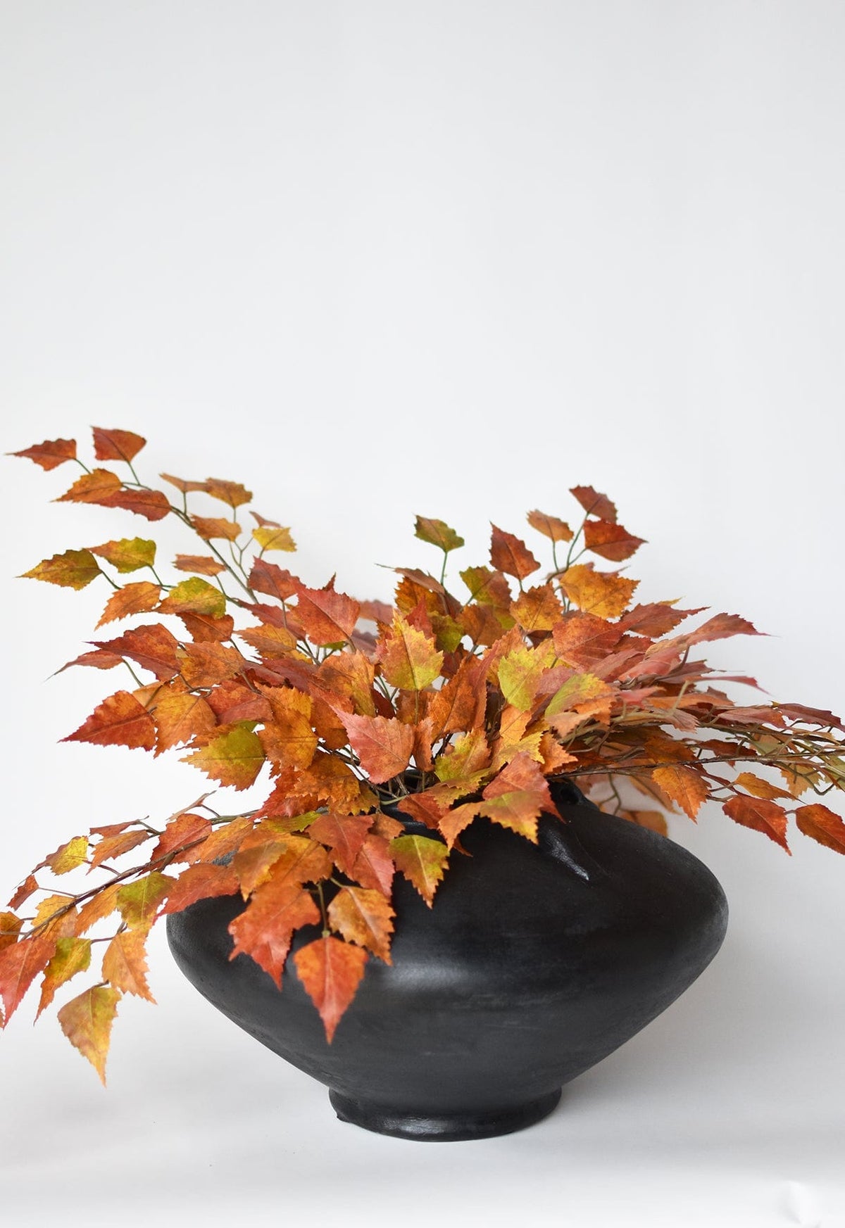 Faux Birch Leaf Stem, 26" - Red, Orange & Yellow