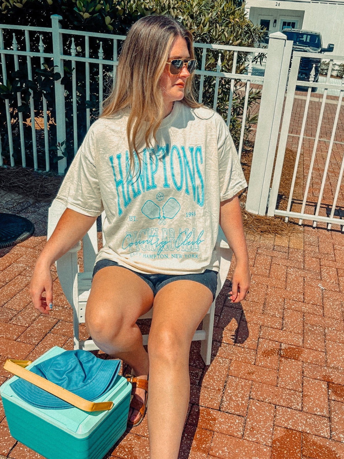 Hamptons Country Club Pickleball Boxy Cotton T-Shirt