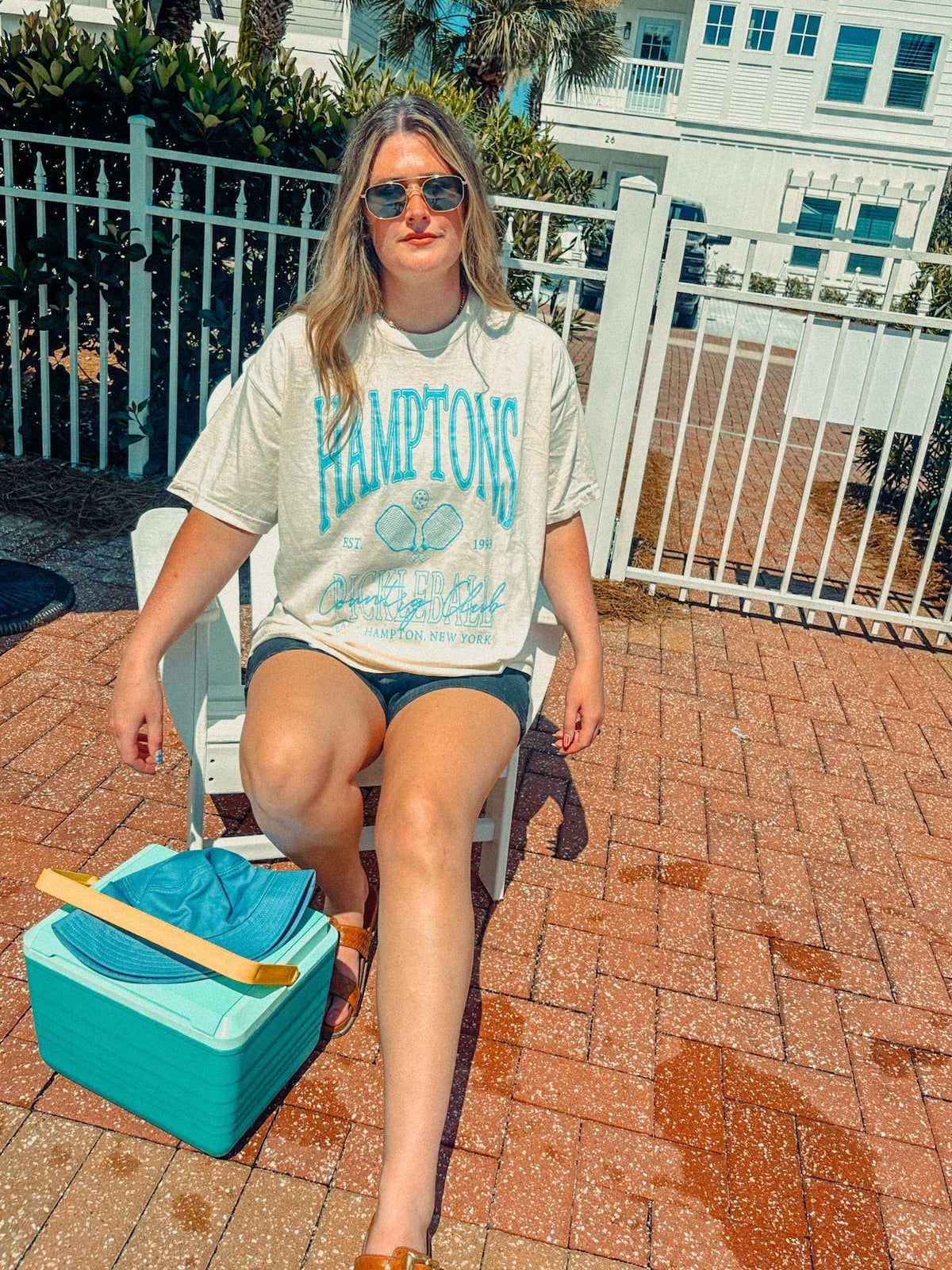 Hamptons Country Club Pickleball Boxy Cotton T-Shirt