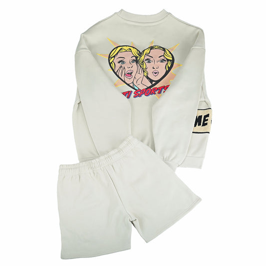ARTI Pop-Art Sweat Set - Chenille Crew & Shorts