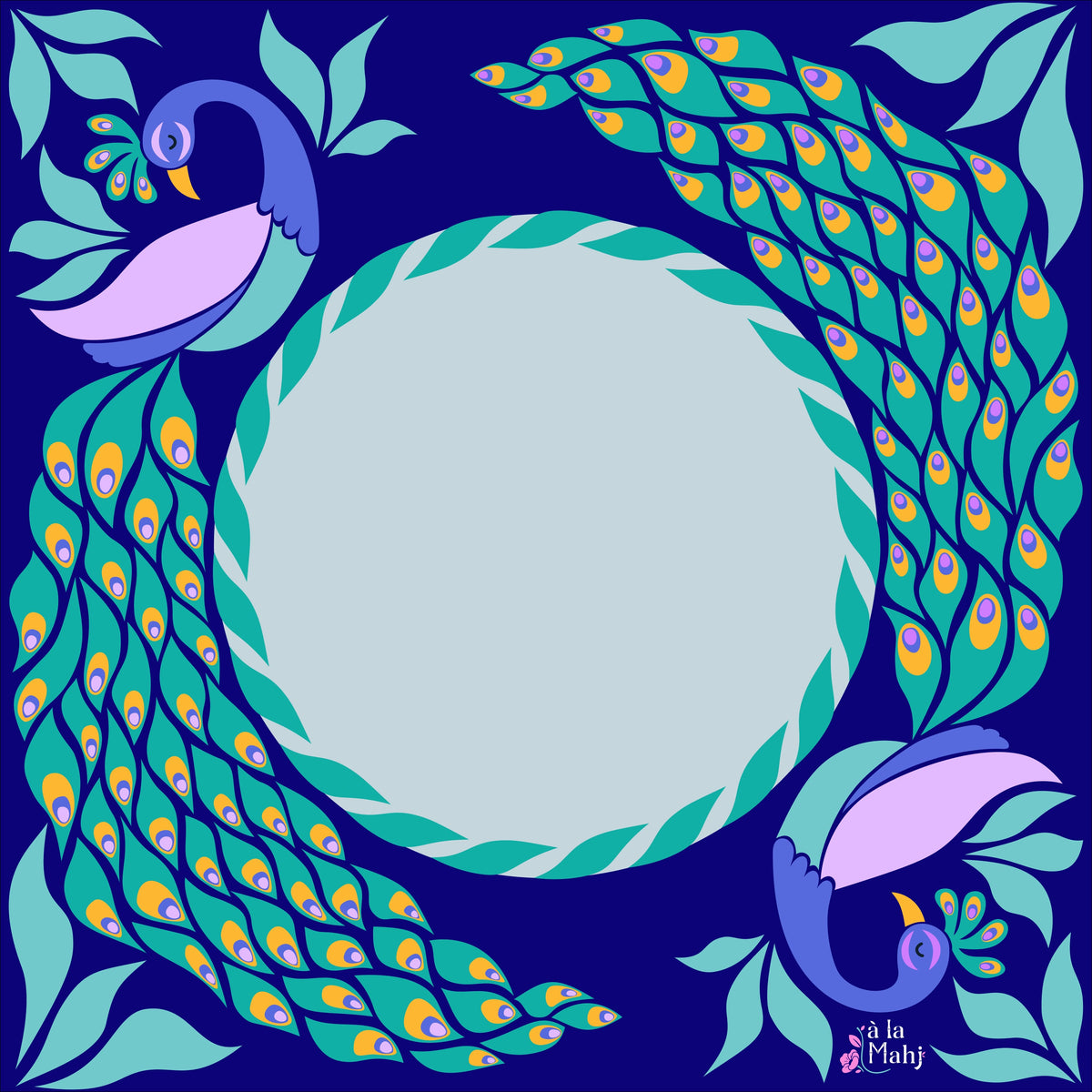 Strut Your Stuff Peacock Neoprene Mahjong Mat