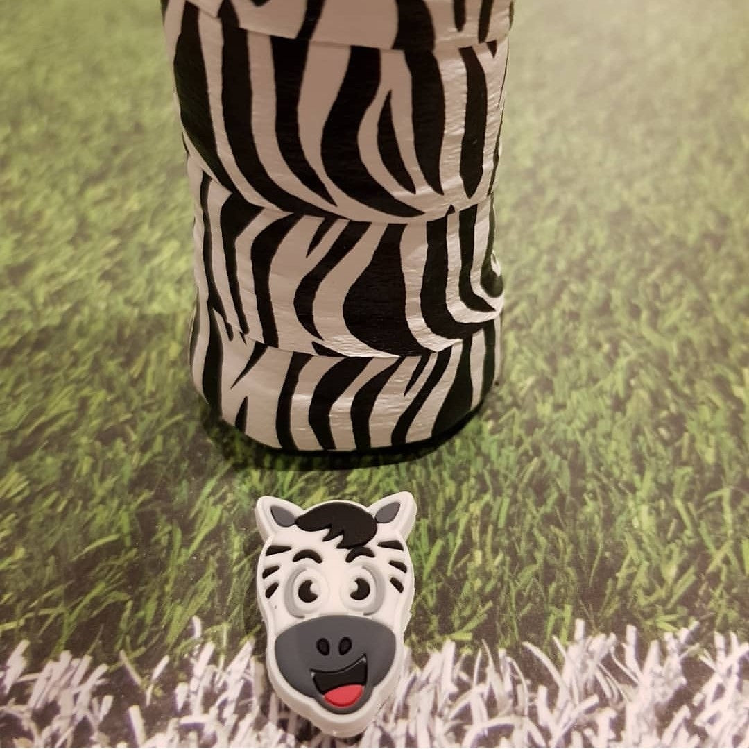Black/White Zebra Overgrip Tape for Tennis & Pickleball (Pack of 2)