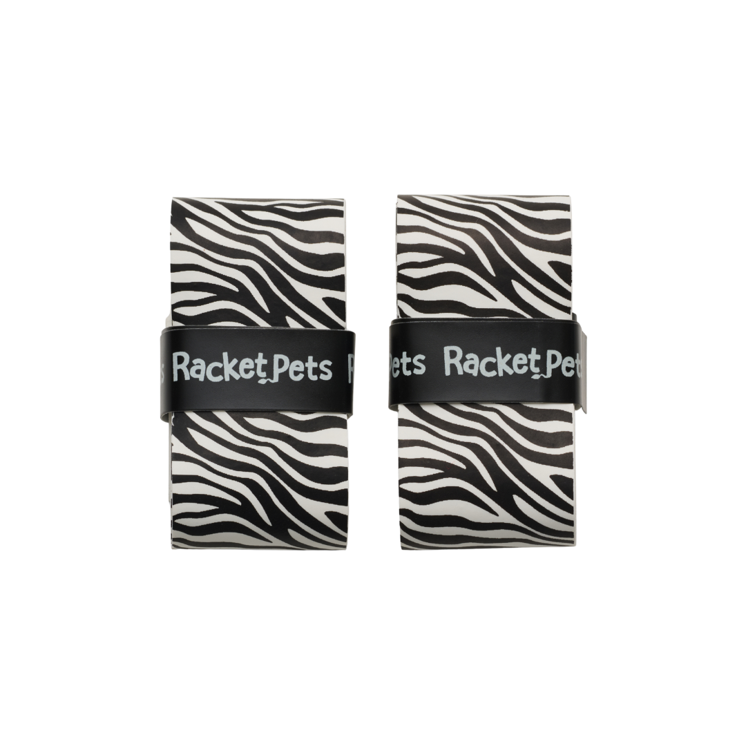 Black/White Zebra Overgrip Tape for Tennis & Pickleball (Pack of 2)