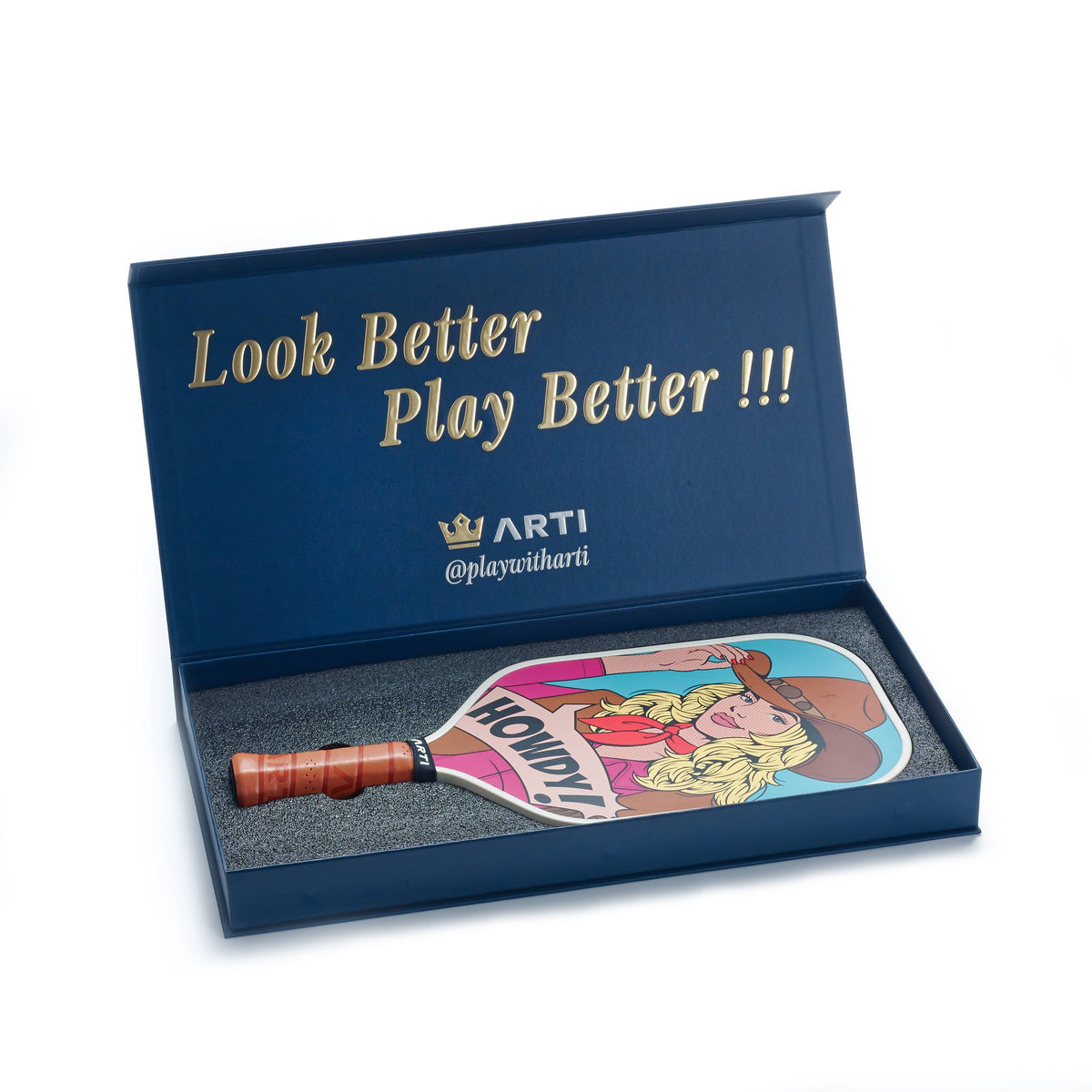 ARTI Carbon Fiber Pickleball Paddle - "HOWDY" Western