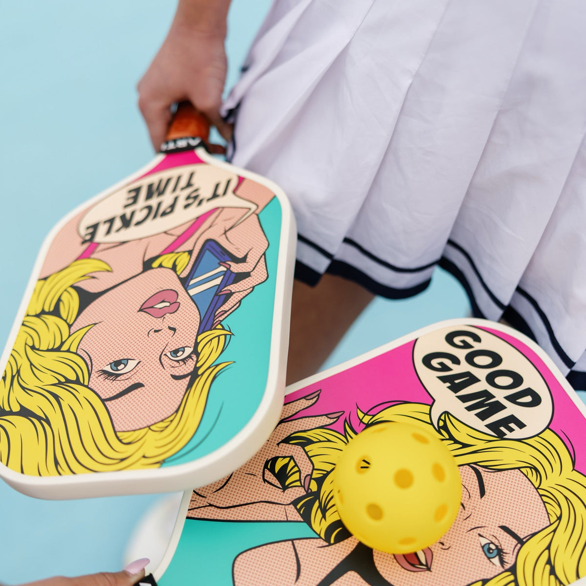 ARTI Carbon Fiber Pickleball Paddle - "GOOD GAME" Pop-Art