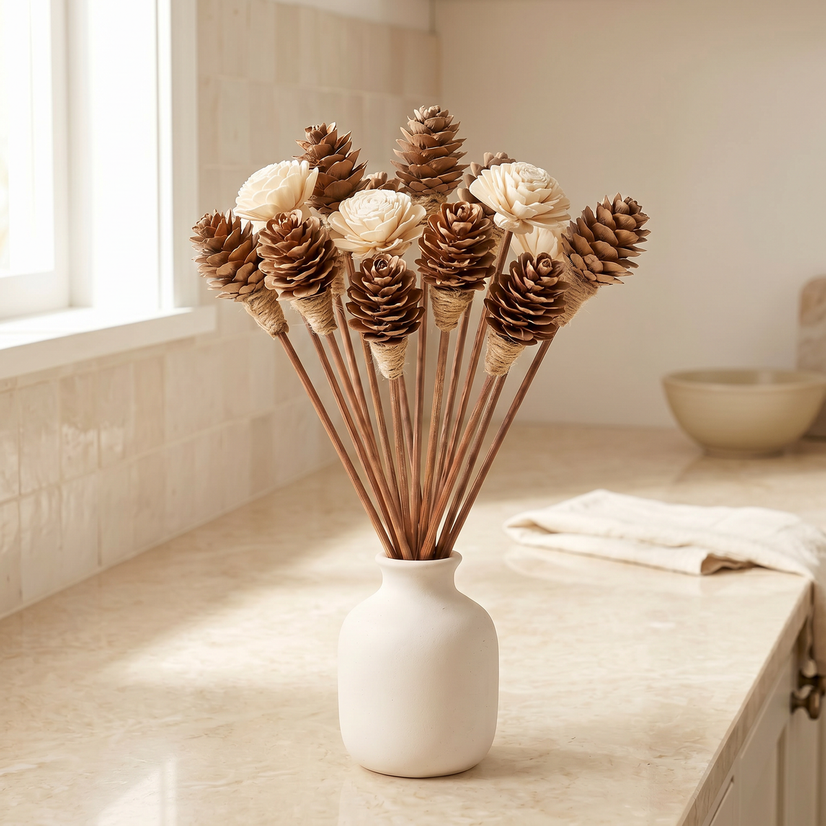Sola Wood Flower Reed Diffuser Sticks - 12 Pack