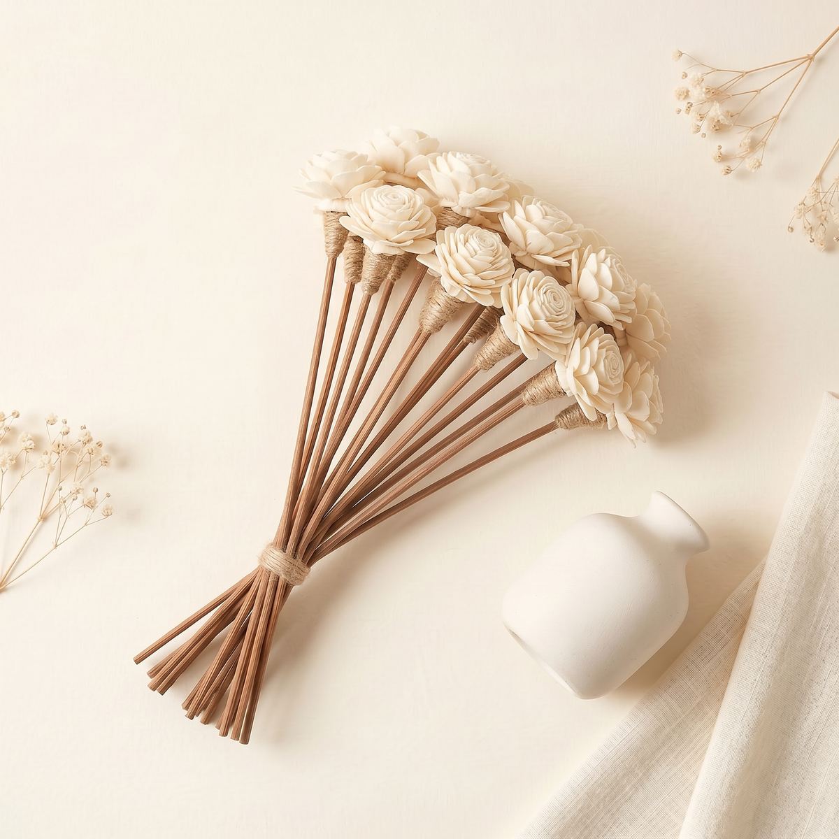 Sola Wood Flower Reed Diffuser Sticks - 12 Pack
