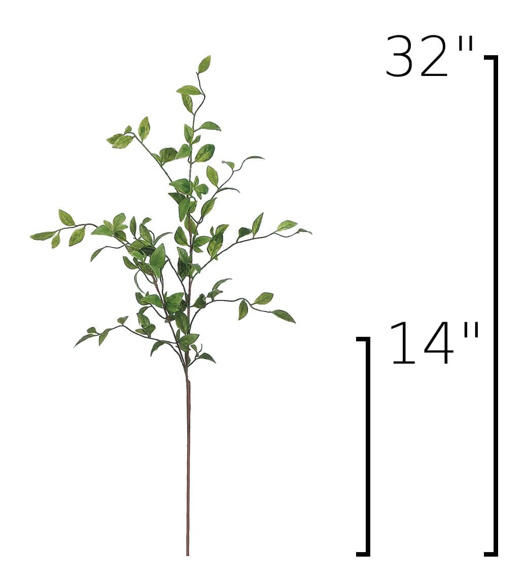 32" Faux Nandina Leaf Stem