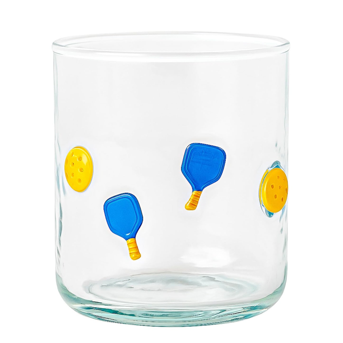 Khen Set of 2 Pickleball Paddle Icon Juice Glass Athletic Sports Cup 14.8oz