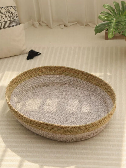 Woven Rattan Scratch-Resistant Cat Nest