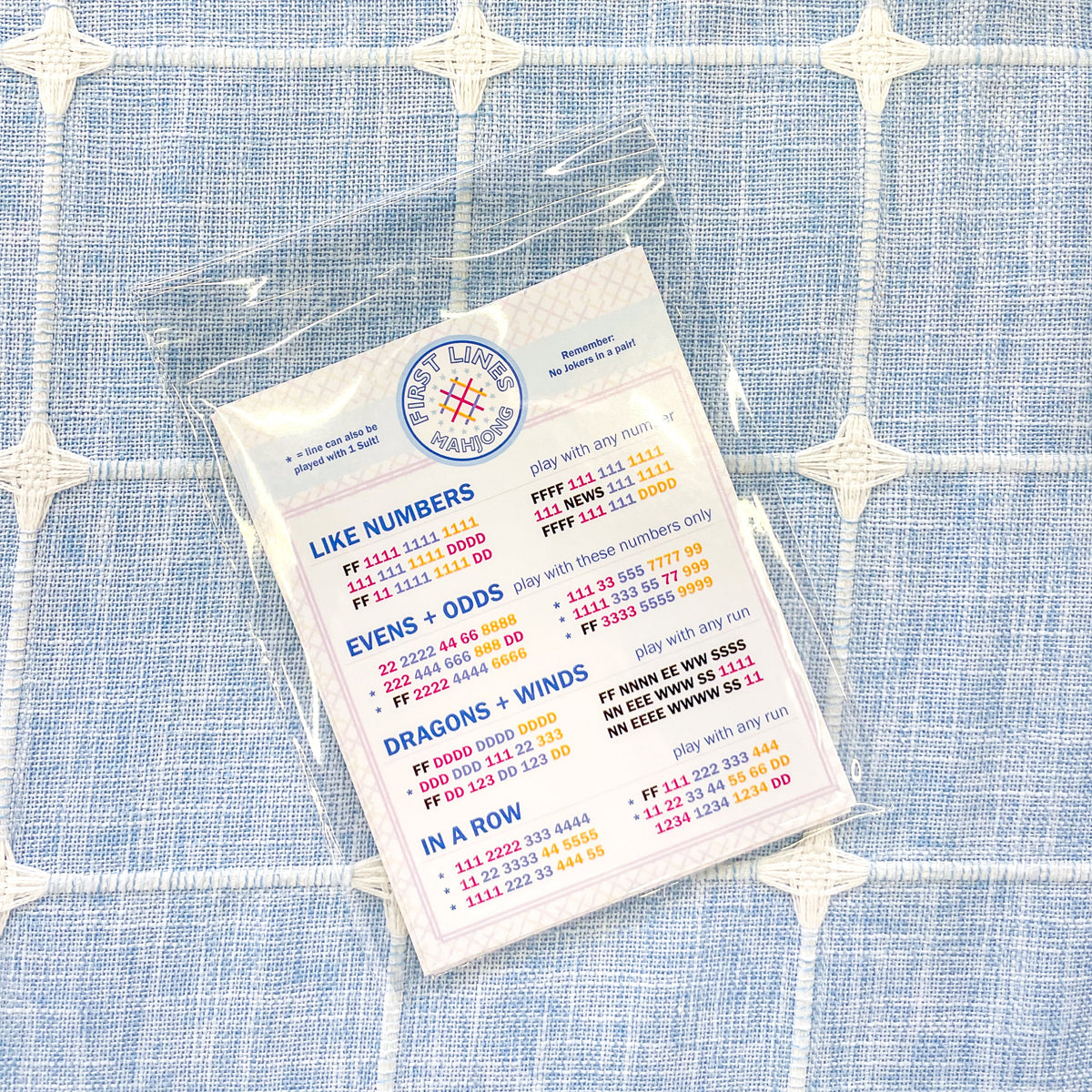 First Lines Mahjong Line Cards