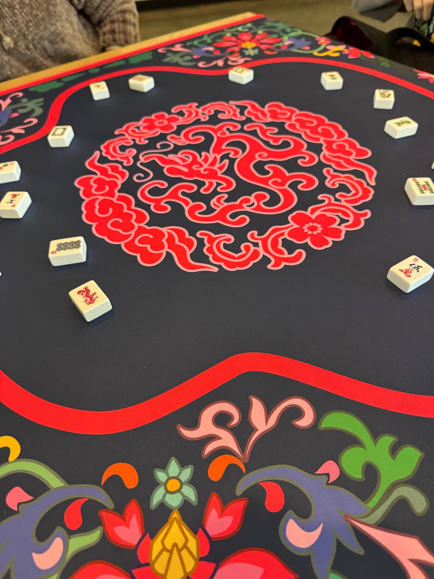 Mat - Dark Brocade in Bloom Mahjong Mat