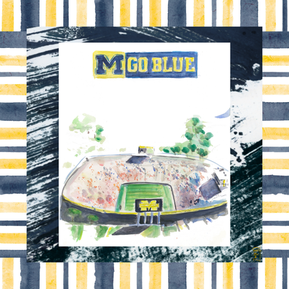 Go Blue! Michigan Artist Collab Mahjong Mat