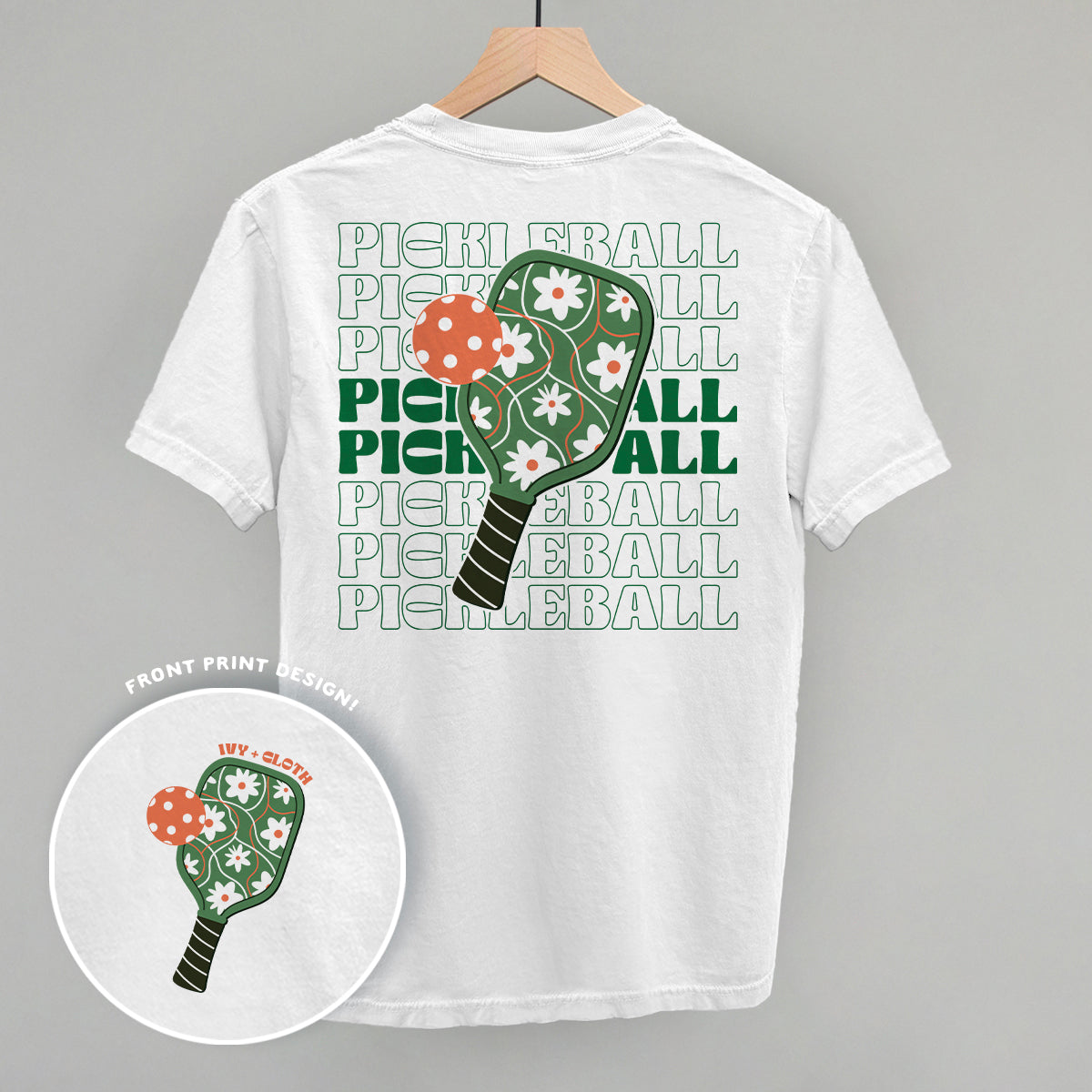Pickleball Floral Repeated (Back Print)