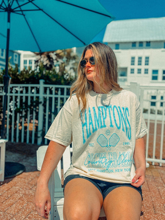 Underground Original Design: Hamptons Country Club Pickleball Boxy Cotton TShirt