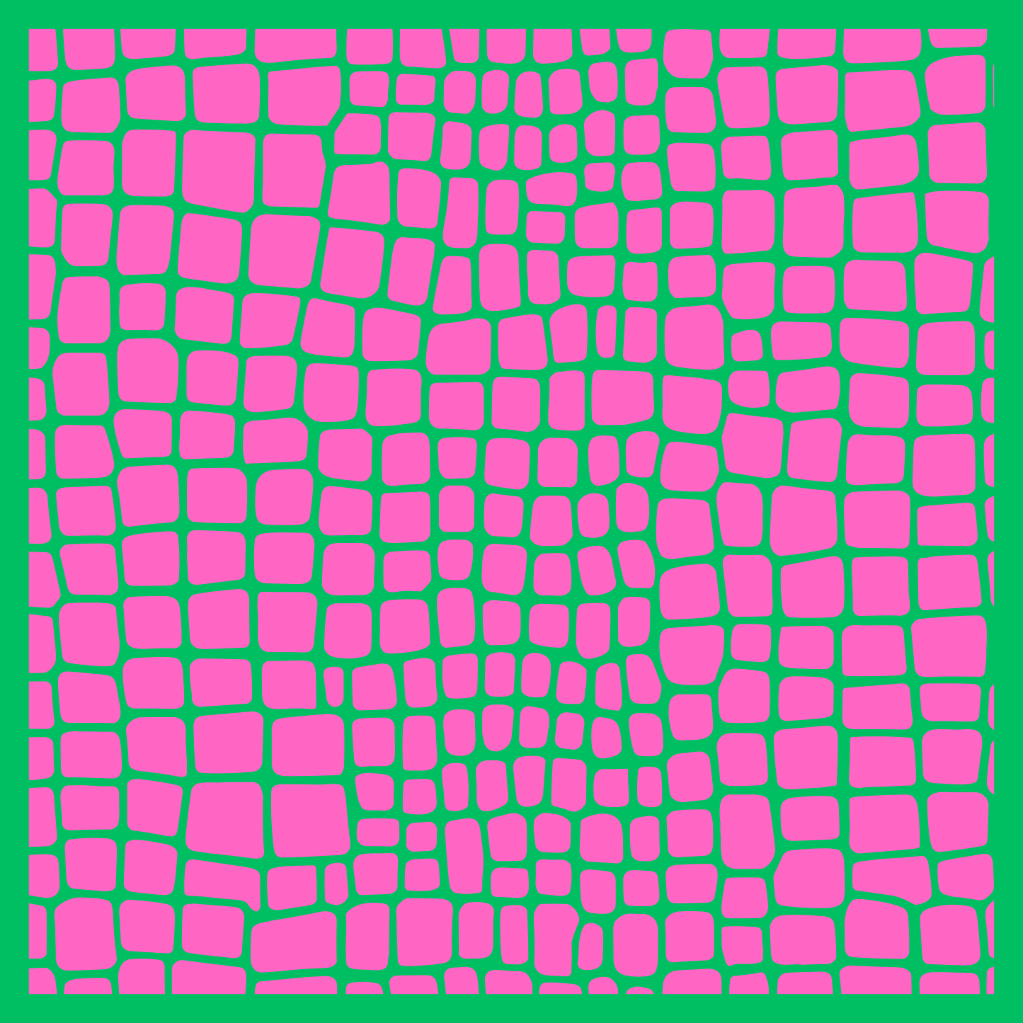 Pink & Green Gator Skin Neoprene Mahjong Mat