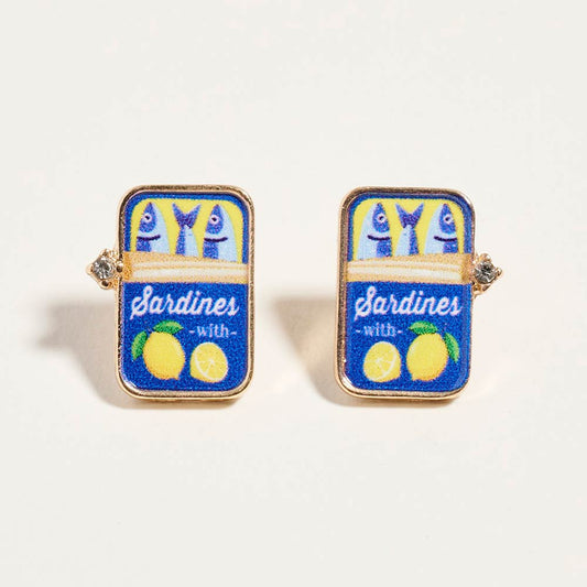 Sardine Can Stud Earrings