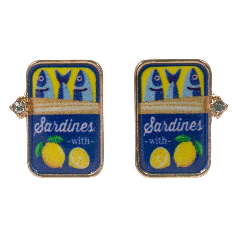 Sardine Can Stud Earrings