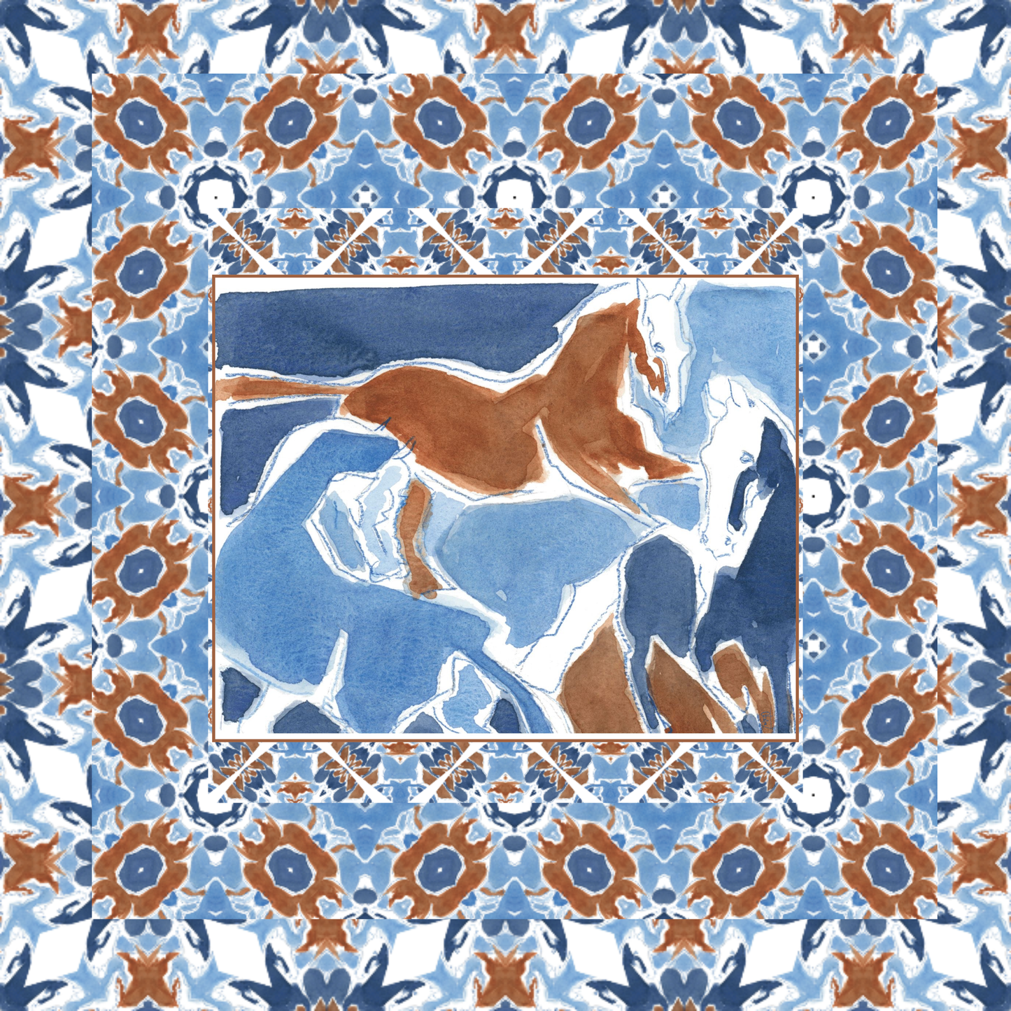 Wild Horses Artist Collab Leatherette Mahjong Mat
