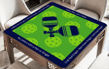 Pickleball Mahjong Mat with Printed Directions