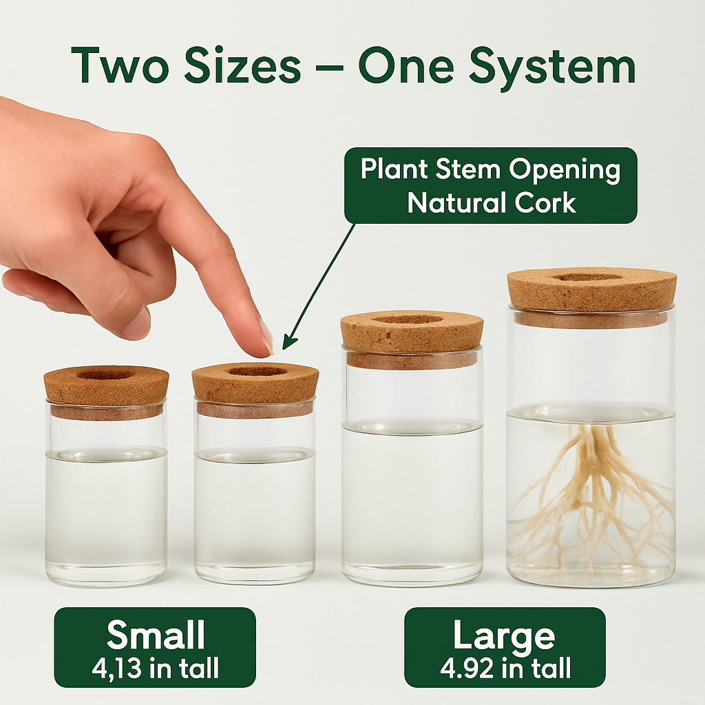 4Pack Glass Propagation Stations For Plants Indoor Glass Planters Hydroponic Plant Vases 2 Large 2 Small for Plant Cuttings Flower Arrangements