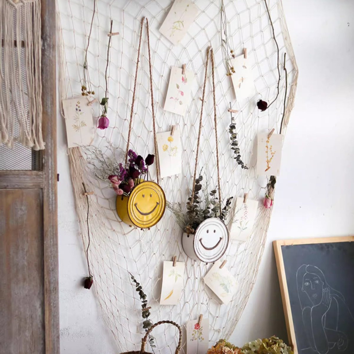 smiley face hanging planter